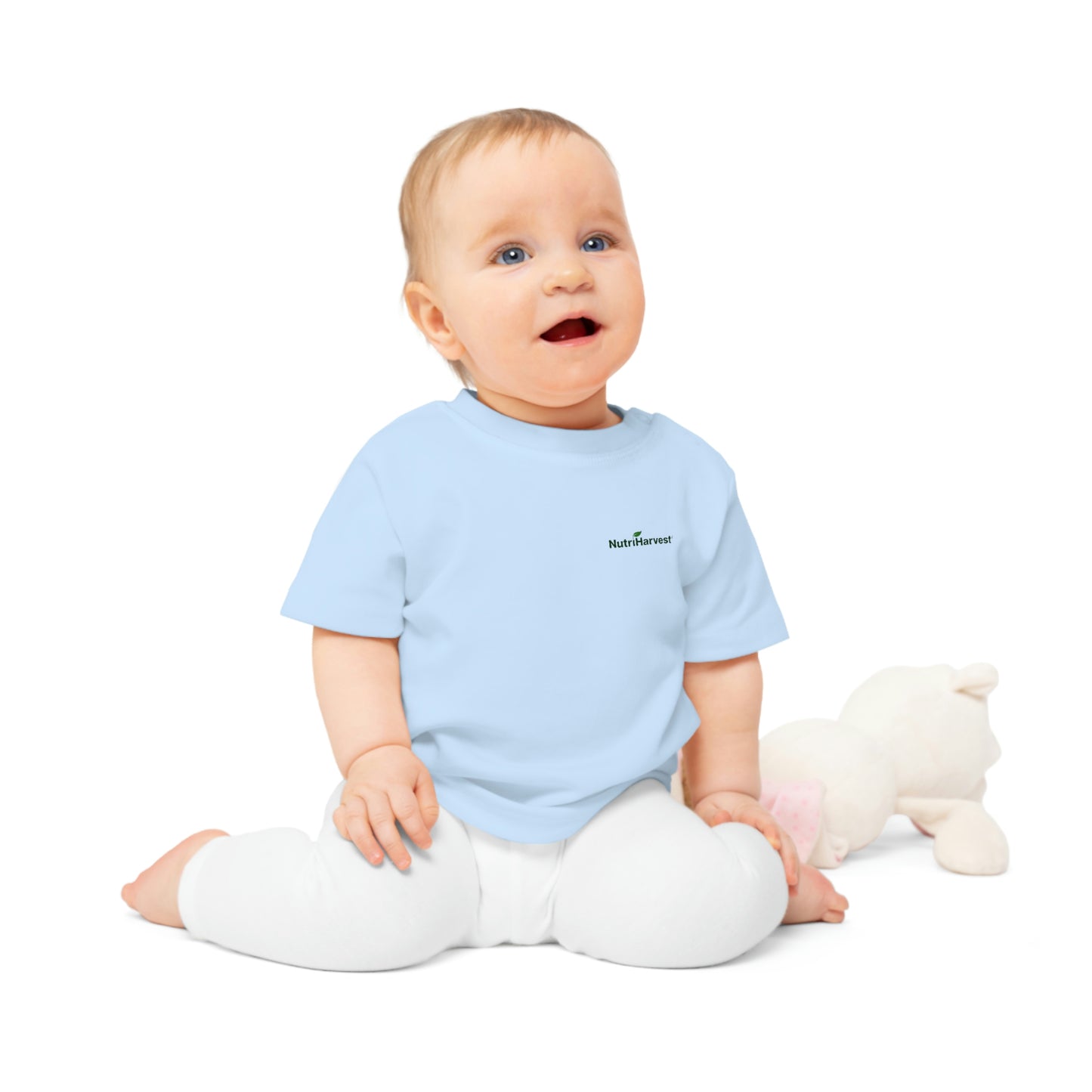 Organic Baby T-Shirt in Blue, Pink, and White