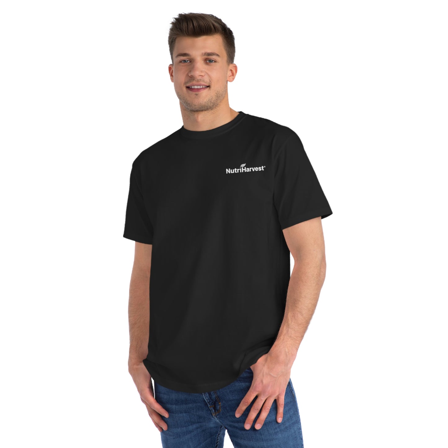 Organic Unisex Classic T-Shirt NutriHarvest® Casual in White, Black, Pacific, and Charcoal