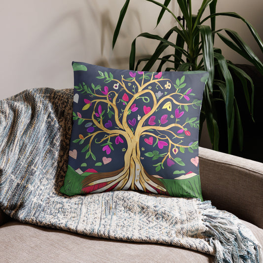 Beautiful Throw Pillow with Bold New Eco Tree art- Simple yet Amazing for Your Home Decor