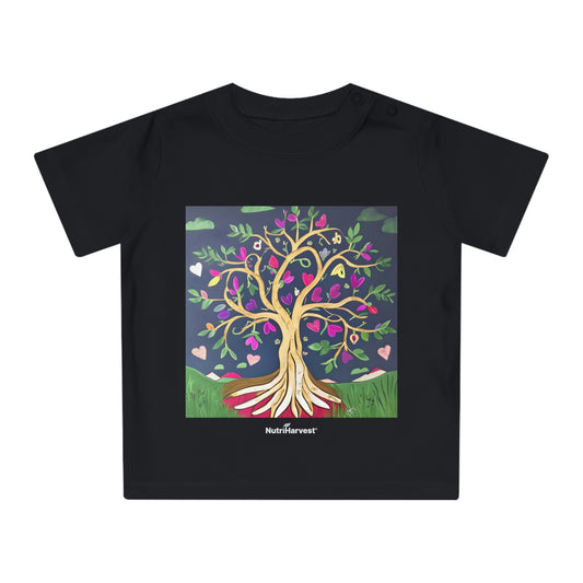 Organic Baby T-Shirt in Blue, White, Pink, Black, and Navy
