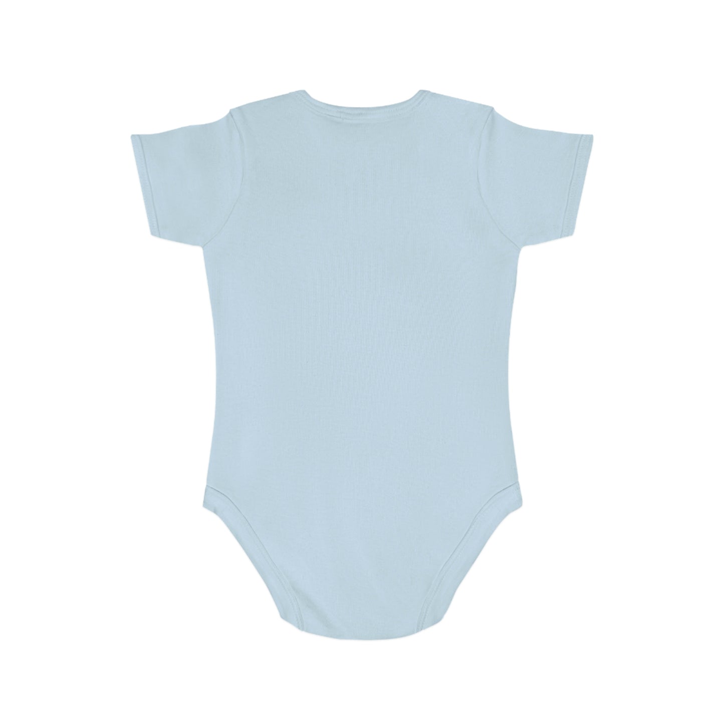 Organic Short Sleeve Baby Onesie, Bodysuit in Pale Blue, Pale Pink, White, Black, Royal Blue, and Navy