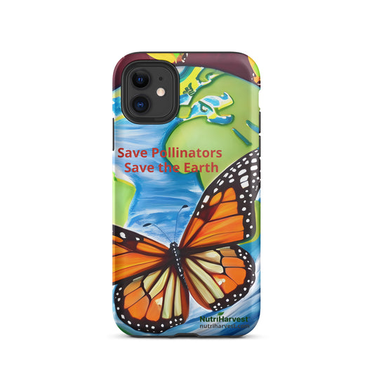 Tough iPhone Case | Save Pollinators Monarch Earth