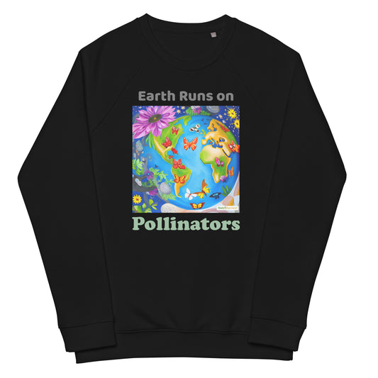Premium Earth's Pollinators Unisex Eco Organic Raglan Sweatshirt